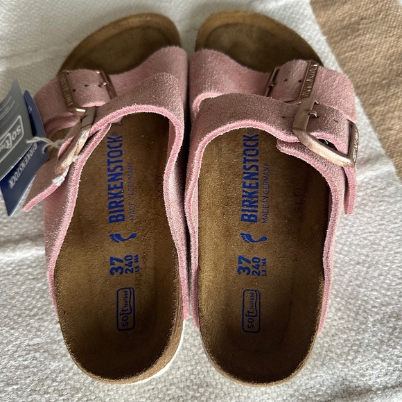 NWT BIRKENSTOCK Pink Suede Leather Sandal - EU37 - Picture 2 of 6